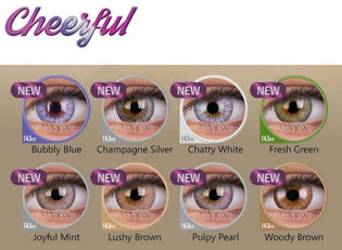  Grab our amazing new Cheerful and Fizzy Monthly coloured contact ranges!