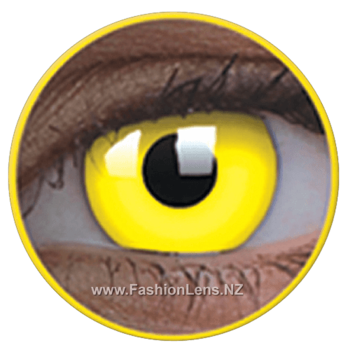Glow UV Glow Yellow ColourVue Contact Lenses. Fashion Lens NZ.