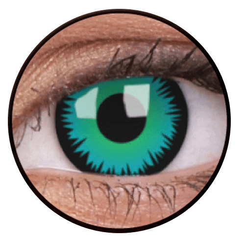 Crazy green werewolf ColourVue Contact Lenses. Fashion Lens NZ.