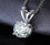 Solitaire Created 1ct Cubic Zirconia Pendant with 925 Sterling Silver Chain