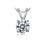 Solitaire Created 1ct Cubic Zirconia Pendant Fashion Jewellery with 925 Sterling Silver Chain